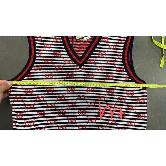 Gucci Red Fitted Ribbed Tank Top - Picture 6 of 11